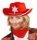 Red Cowboy Hat Felt