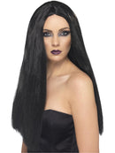 Witch Wig Black 60cm Centre Parting Adult Costume Accessory 1