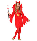 Devil  Dress, Belt With Stand-Up Collar, Horns 