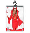 Devil  Dress, Belt With Stand-Up Collar, Horns 