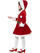 Little Miss Santa Costume Kids Red White Dress with Attached Hood 2