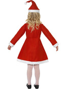 Santa Girl Costume Kids Red White Dress and Hat 3