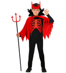 Devil  Overalls, Cape Withstand-Up Collar, Horns 