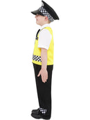 Police Boy Costume Kids Yellow Top Black Trousers Hat and Radio Set 2