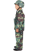 Army Boy Costume Kids Camo Soldier Top Trousers Parachute Bag 4