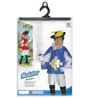 Musketeer 2 Colors Ass.  Shirt With Overcoat, Pants, Boot Covers, Cape 