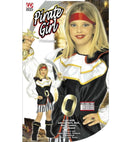 Pirate Girl  Coat With Jabot, Skirt, Belt, Boot Covers, Headband 