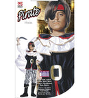 Pirate  Coat With Jabot, Pants, Belt, Boot Covers, Headband, Eye-Patch 
