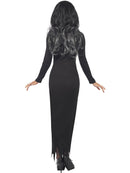 Skeleton Costume Ladies Black Long Tube Dress with Long Sleeves 3