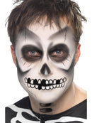Skeleton Kit Adult Black White Face Paint Black Crayon and Sponge 7