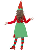 Santas Little Helper Costume Kids Red Green Dress and Hat 3