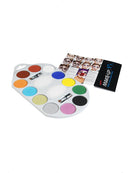 SFX Make Up Palette Aqua 12 Colours 4 Brushes 2 Sponges 3
