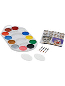 SFX Make Up Palette Aqua 12 Colours 4 Brushes 2 Sponges 4