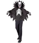Scary Skeleton  Coat, Cape With Stand-Up Collar, Mask 