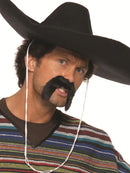 Big Bushy Gringo Tash Adult Black Mexican Moustache 4