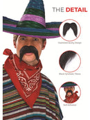 Big Bushy Gringo Tash Adult Black Mexican Moustache 5