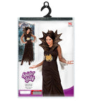 Spiderlady  Dress, Belt With Stand-Up Collar 