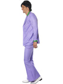 Lavender 70s Suit Costume Purple Jacket with Mock Shirt Waistcoat and Trousers 2