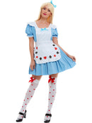 Deck of Cards Girl Costume Ladies Blue Dress Alice in Wonderland Style 1