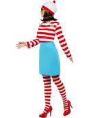 Wheres Wally? Wenda Costume Red and White Top Blue Skirt Glasses Tights and Hat 2