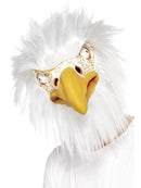 Eagle Mask Full Overhead White Latex with Imitation Fur Dress Up Accessory 1