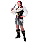 Pirate  Coat With Jabot, Skirt, Belt, Boot Covers, Headband 