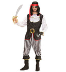 Pirate  Coat With Jabot, Pants, Belt, Boot Covers, Headband 
