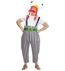 Gaulois  Maxi Pants With Braces, Belt, Helmet With Plaits, Moustache 