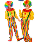 Circus Clown  Jumpsuit With Collar And Braces 