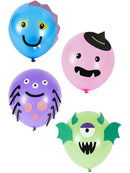 Monster Tableware Party Balloons X8 250g Halloween Party Accessory 1