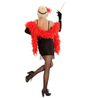 Flapper Black -  Dress, Headband With Feathers 