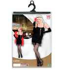 Flapper Black -  Dress, Headband With Feathers 