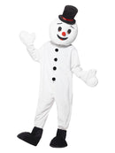 Snowman Mascot Costume White Large Head Bodysuit Hat Bootcovers 1