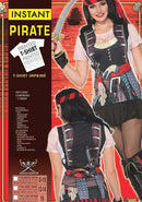 3D Printed T-Shirt Pirate Gal UK Size 10-14 3