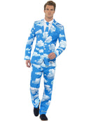 Sky High Suit Stand Out Adult Blue White Cloud Jacket Trousers and Tie 1