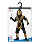 Gold Kombat Ninja  Hooded Jumpsuit, Chestpiece, Belt, Armguards, Legguards, Mask 