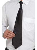 Deluxe Black Gangster Tie Costume Accessory 1