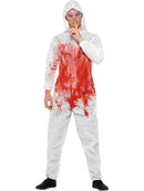 Bloody Forensic Overall Costume Adult Jumpsuit with Goggles 1