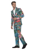Hawaiian Tropical Flamingo Suit Adult Multi Coloured Jacket and Trousers