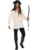 Pirate Shirt Adult Ivory with Lace Up Front Costume Accessory 1