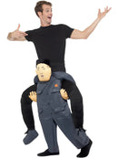 Piggyback Dictator Costume Grey One Piece Suit with Mock Legs 2