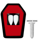 Professional Vampire Fangs Kit  2 Fangs In Coffin Tray, Thermoplastic Adhesive Grains 1,4 G 
