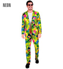 Neon Tropicana Party Fashion Suit  Jacket, Pants 