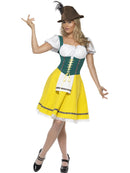Oktoberfest Beer Fest Costume Female Yellow Dress with Attached Apron 4