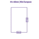 Ultra Pro 330472 82661 Mini European Board Game Sleeves 44mm x 68mm-(50 Count), Clear