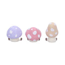 Three Wise Multicoloured Toadstool Figurines in See no Hear Speak Evil 8.5cm 3