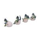 Set of Four Hatchlings Emergence Dragonling Hatching from Egg Figurine 8cm 4