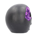 Geode Skull Black Purple Gothic Glitter Figurine 17cm 5