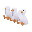 Three Wise Goofy Geese Figurines in See no Hear Speak Evil Poses 8.5cm 2