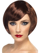 Babe Wig Adult Brown Short Bob with Fringe Flapper Costume Accessory 1